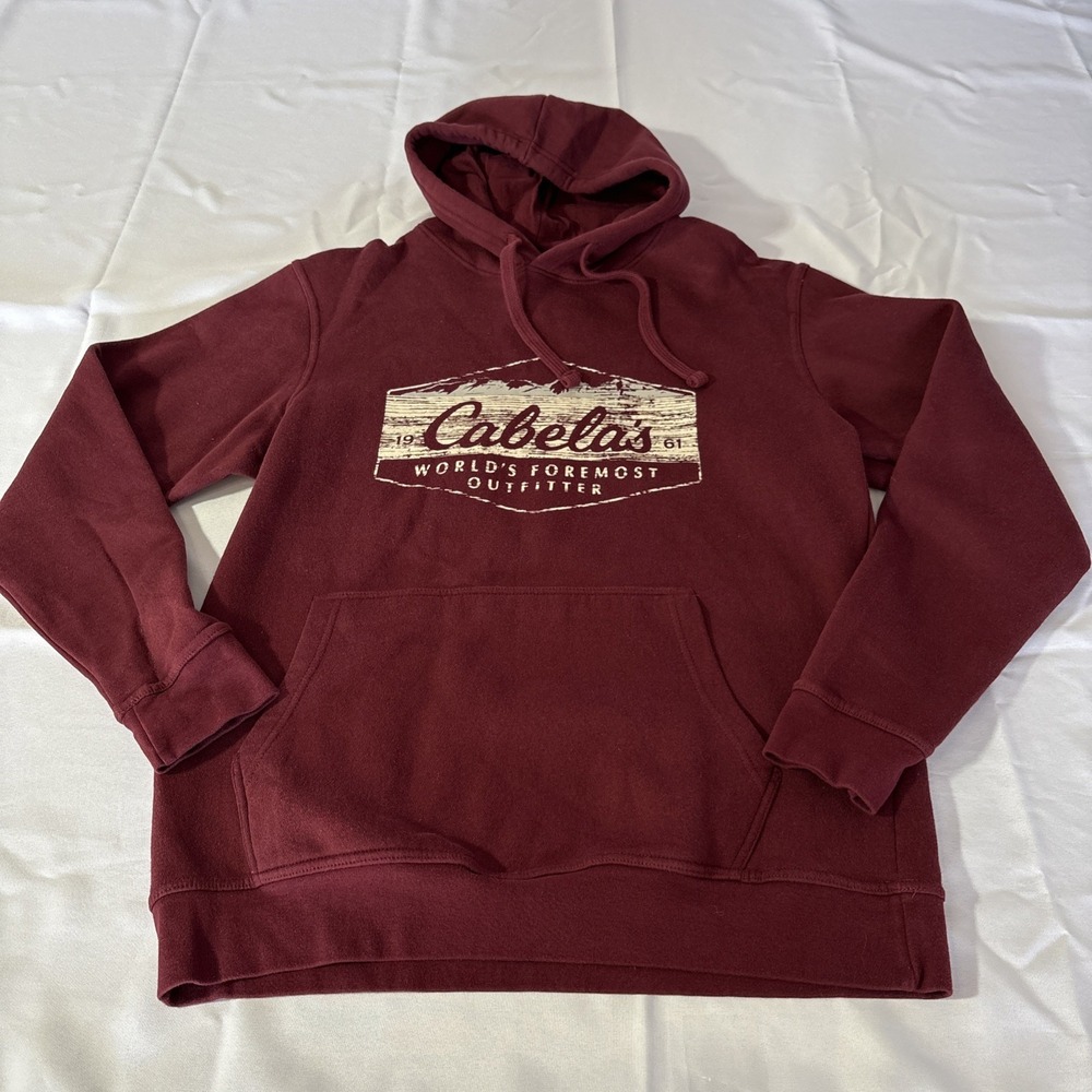 Cabelas Casual Blue Hoodie Outdoors Sweatshirt Pullover Adult‎ M